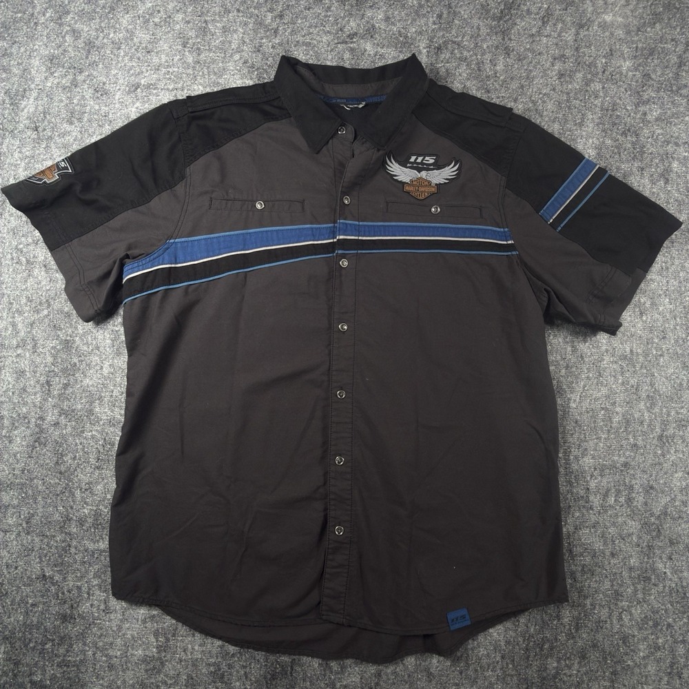 Harley-Davidson 115th Anniversary Men XL Black Garage Shirt 2018